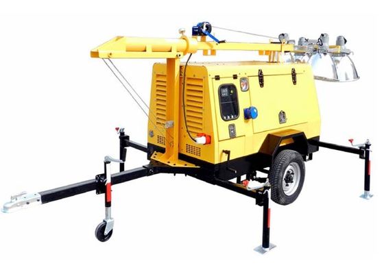 Света тепловозного ручного передвижного металла светлой башни галоидные при охлаженный воздух